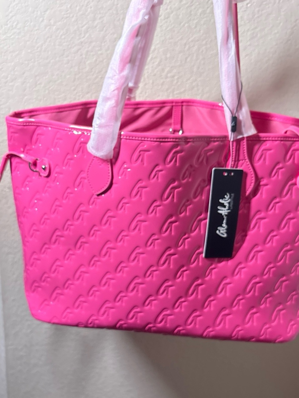 MONOGRAM GLAM TOTE WITH WRISTLET